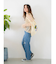 カットオフダメージストレートデニム