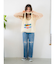 カットオフダメージストレートデニム