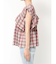 【WEB限定】フリルデザインチェックブラウス