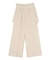 【Htage】サイドデザインリネン混タックパンツ