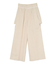 【Htage】サイドデザインリネン混タックパンツ