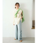 バックスリットワッフルタンクトップ