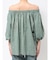 オフショルラメドビーハーフスリーブブラウス