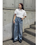 ハーフスリーブギャザーシャツ