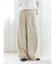 リネン混カーブラフパンツ