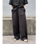 リネン混カーブラフパンツ