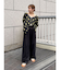 リネン混カーブラフパンツ