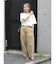 リネン混ボートネックショートTee