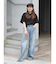 リネン混ボートネックショートTee