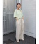 リネン混ボートネックショートTee