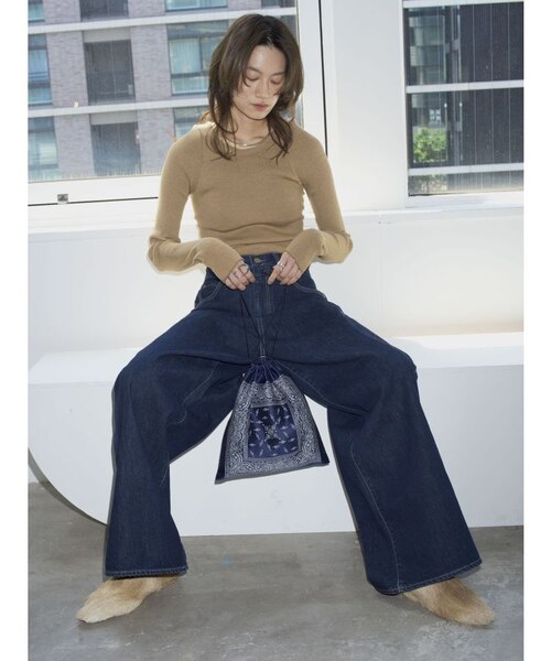 Htage】サイドカットデザインルーズデニム｜アングリッドの通販｜&mall