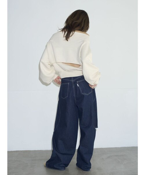 Htage】サイドカットデザインルーズデニム｜アングリッドの通販｜&mall