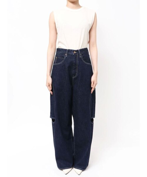 Htage】サイドカットデザインルーズデニム｜アングリッドの通販｜&mall