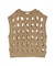 透かし編みデザインハンドニットベスト