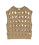 透かし編みデザインハンドニットベスト