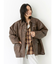 ルーズシルエットフェイクレザーブルゾン