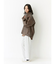 ルーズシルエットフェイクレザーブルゾン