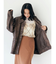 ルーズシルエットフェイクレザーブルゾン