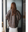 ルーズシルエットフェイクレザーブルゾン