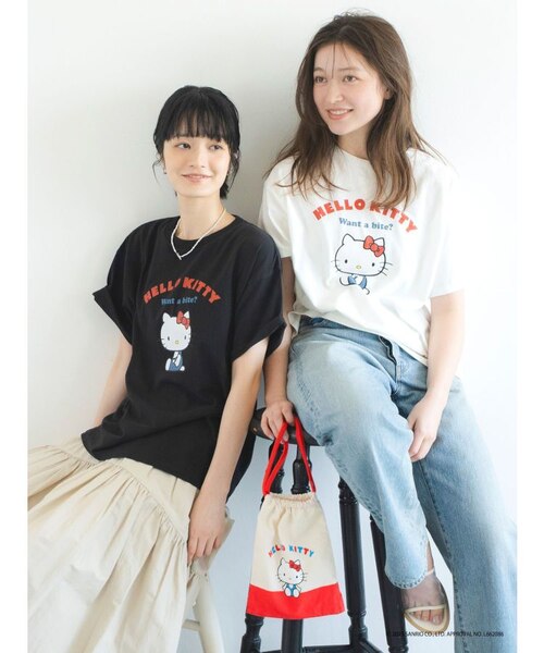 ハローキティコラボロゴデザインTee ハローキティーコラボ】ロゴデザインTee｜アングリッドの通販