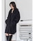 【Htage】モヘア混ロングシャギービッグジャケットコート