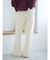 透かし編みニットパンツ