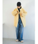 アルパカ混ミドル丈スタンドカラーコート