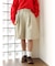 ワイドシルエットチノハーフパンツ