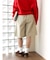 ワイドシルエットチノハーフパンツ