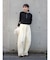 起毛コクーンチノパンツ