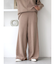 ミニループヤーンワイドニットパンツ