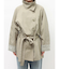 スタンドカラーミドル丈トレンチコート