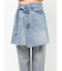 ポケットデザインデニムラップスカート