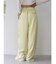 サテンタックワイドパンツ