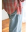 カットオフデザインチェックルーズシャツ