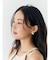 アシメデザインクリアピアス
