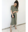 バックブリーツハーフスリーブワンピース