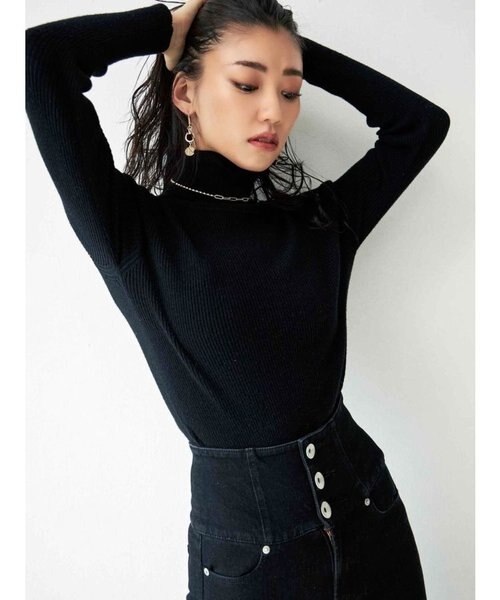 TORNADOMAHT リブニットトップス fairygrunge 平成ギャル RODEO CROWNS WIDE BOWL | マルチカラーネップニット (ニット
