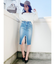 フロントスリットタイトデニムスカート