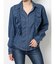 ラッフルデニムシャツ