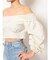 オフショルコルセットデザインブラウス