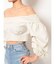 オフショルコルセットデザインブラウス