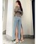 H/W BACK SLITワイドデニムパンツ