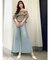 H/W BACK SLITワイドデニムパンツ
