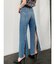 H/W BACK SLITワイドデニムパンツ