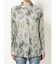 LEAF PATTERN ワッシャープリーツシャツ