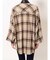 フェイクレザードッキングCHECKシャツ