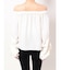 オフショル シャーリングボリュームスリーブブラウス
