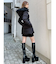 GGベルト付 LONG中綿コート