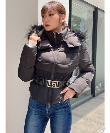 GGベルト付SHORT中綿コート｜ジェイダの通販｜&mall（アンドモール  